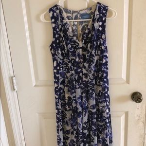 Vera Wang Petite Small Blue Floral Dress
